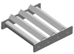 Magnetic grates with baffles