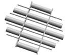 Magnetic grate with round magnetic bars